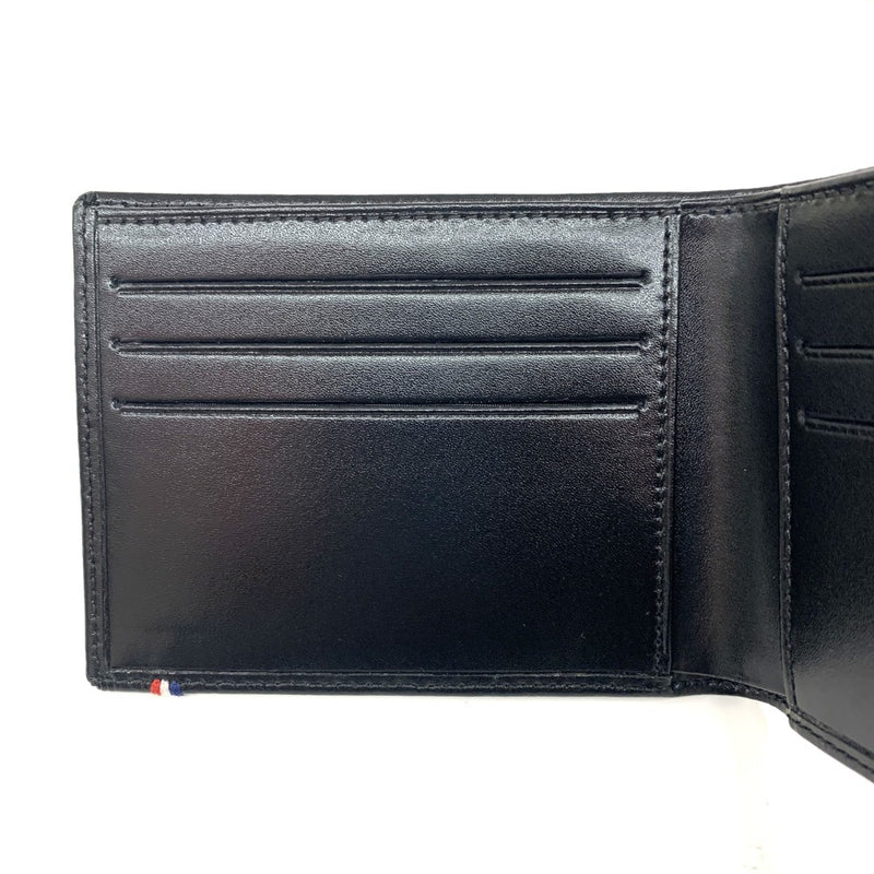 S.T.DUPONT(エス・テー・デュポン)　ラインD 2つ折り財布（小銭入れなし）180000 レザー　ブラック メンズ ウォレット 未使用保管品 【101063776005】