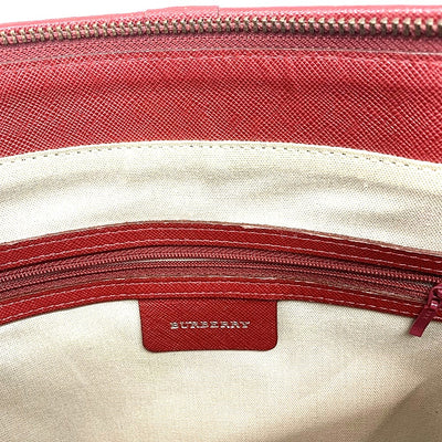 BURBERRY(バーバリー)　ショルダーバッグ　ハンドバッグ　ノバチェック　レッド/ベージュ　レディース バッグ 【101063979008】