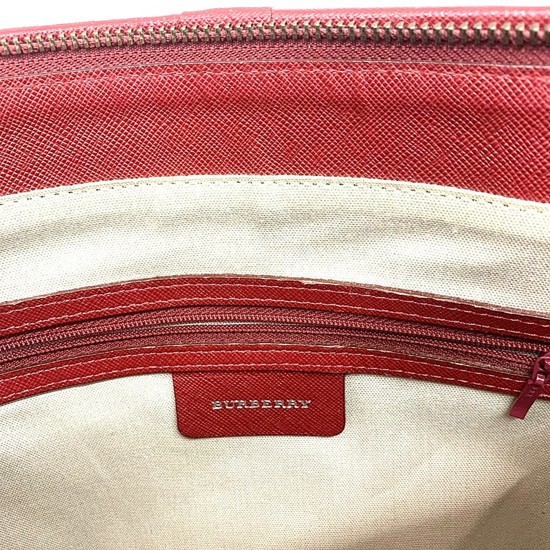 BURBERRY(バーバリー)　ショルダーバッグ　ハンドバッグ　ノバチェック　レッド/ベージュ　レディース バッグ 【101063979008】