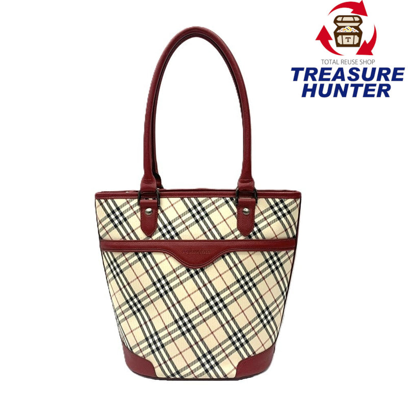 BURBERRY(バーバリー)　ショルダーバッグ　ハンドバッグ　ノバチェック　レッド/ベージュ　レディース バッグ 【101063979008】