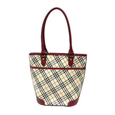BURBERRY(バーバリー)　ショルダーバッグ　ハンドバッグ　ノバチェック　レッド/ベージュ　レディース バッグ 【101063979008】