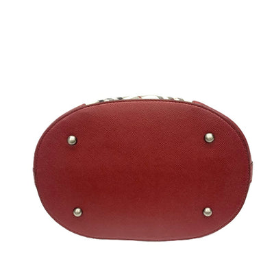 BURBERRY(バーバリー)　ショルダーバッグ　ハンドバッグ　ノバチェック　レッド/ベージュ　レディース バッグ 【101063979008】