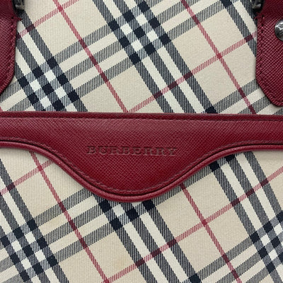 BURBERRY(バーバリー)　ショルダーバッグ　ハンドバッグ　ノバチェック　レッド/ベージュ　レディース バッグ 【101063979008】