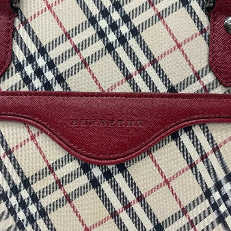 BURBERRY(バーバリー)　ショルダーバッグ　ハンドバッグ　ノバチェック　レッド/ベージュ　レディース バッグ 【101063979008】