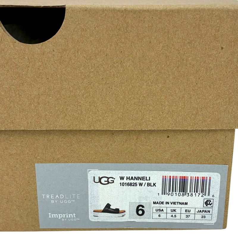 UGG W HANNELI サンダル 1016826 サイズ23cm ブラック アグ 【101064120006】