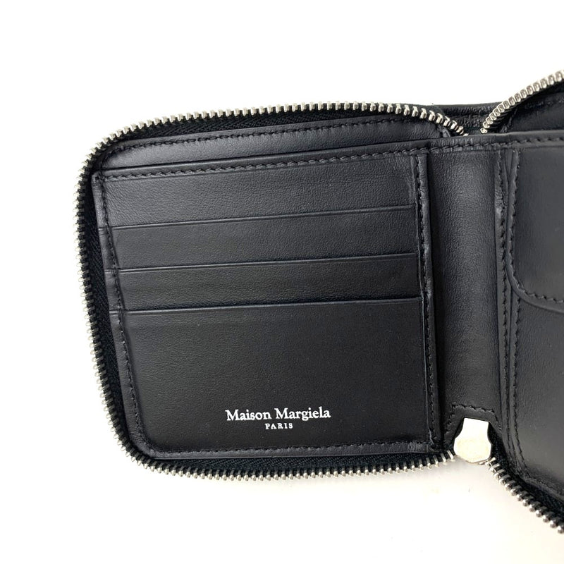 Maison Maegiela(メゾンマルジェラ)　ラウンドファスナー財布　グラムスラム　エンブロイダリー　SA1UI0031/P6434 ブラック 【101064184003】