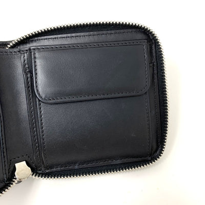 Maison Maegiela(メゾンマルジェラ)　ラウンドファスナー財布　グラムスラム　エンブロイダリー　SA1UI0031/P6434 ブラック 【101064184003】