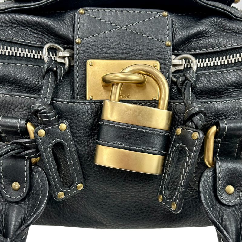 Chloe パディントン ハンドバッグ 南京錠 ブラック クロエ 【101064229008】