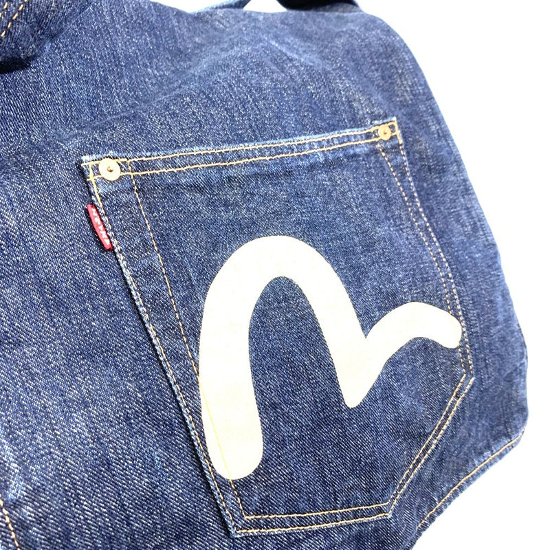 EVISU (エヴィス)　デニムショルダーバッグ デニムブルー　約37×40cm　綿100％　日本製 【101064257003】