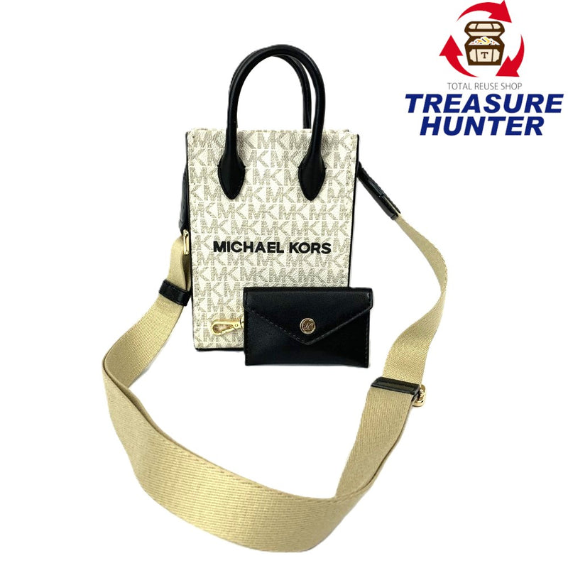 MICHAEL KORS(マイケルコース)  ミレラ フォーン クロスボディバッグ  エクストラスモール バニラ/ブラック レディース 【101064442003】