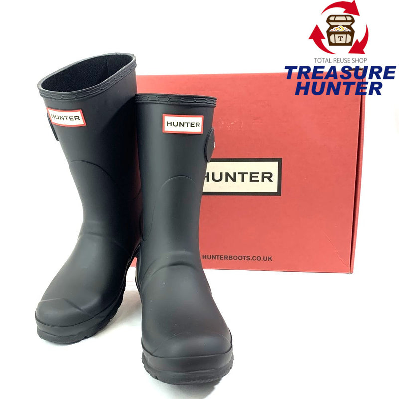 HUNTER(ハンター) オリジナルショートレインブーツ サイズUK4(約23ｃｍ) WFS1000RMA ブラック 【101064456005】