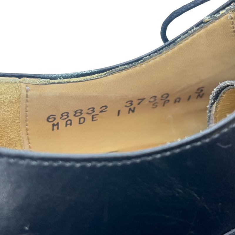 中古 Berwick1707 ストレートチップ レザーシューズ 3739 24cm ブラック 箱付き スペイン 【101064461002】