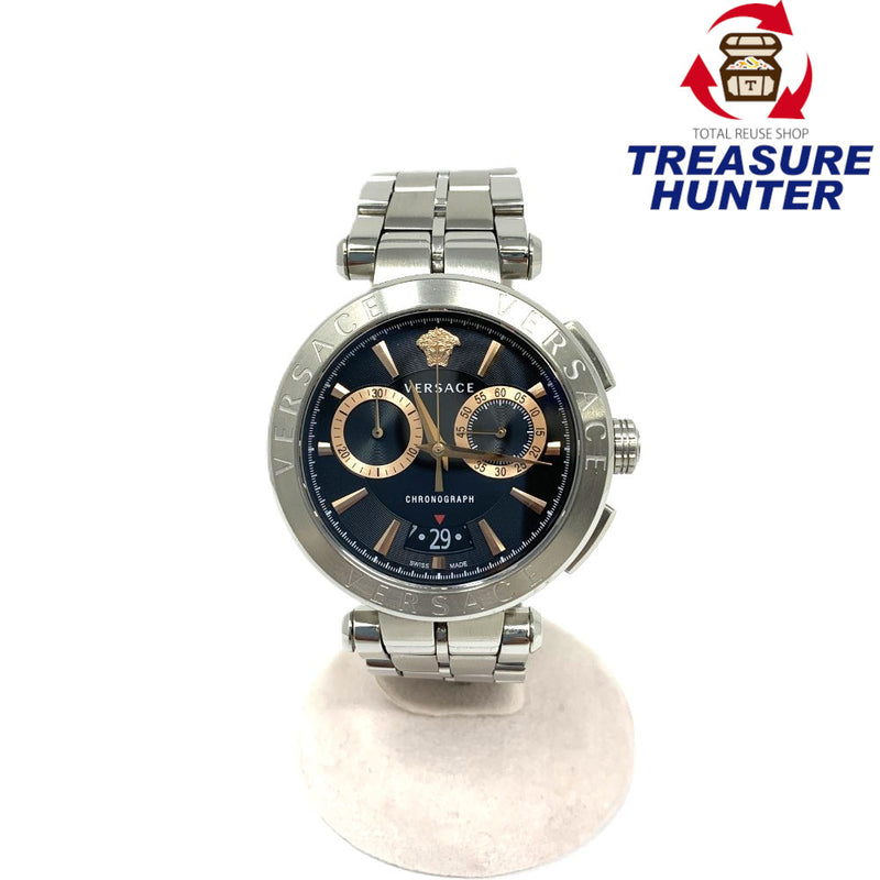 VERSACE(ヴェルサーチ) 腕時計 アイオン45  VE1D01019 ステンレススチール シルバー クォーツ メンズ ウォッチ 【101064480001】