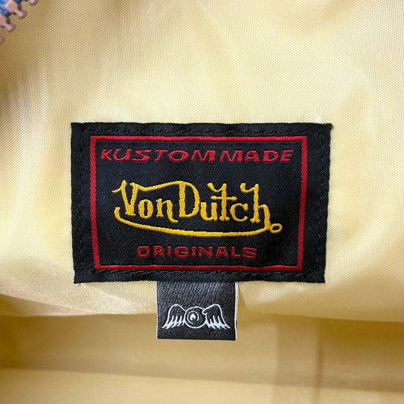 Von Dutch デニムボストンバッグ VU-052812 ネイビー×レッド ボンダッチ 【101064519006】