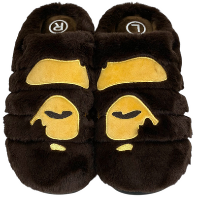 A BATHING APE×SUBU APE HEAD PUFFER SANDALS サイズ2(26~27.5cm) ブラウン アベイシングエイプ 【101064528008】