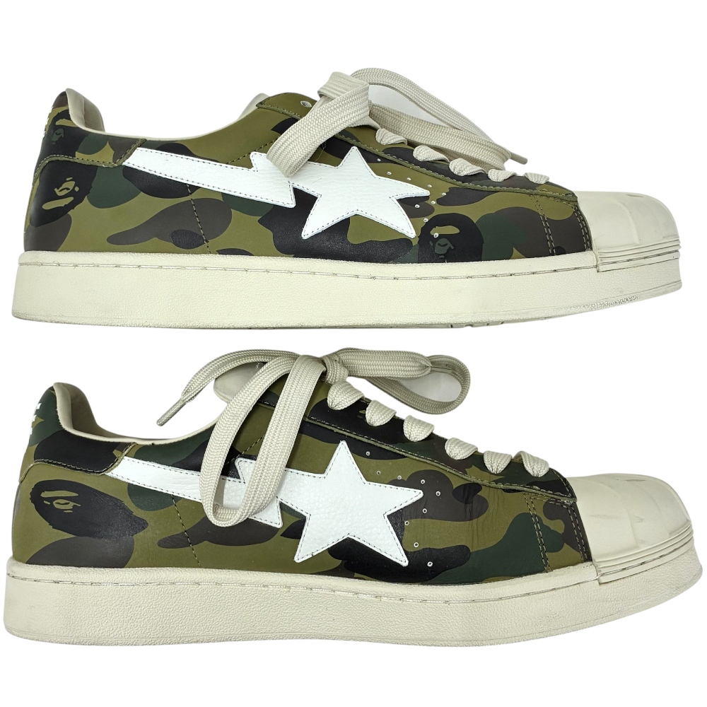 A BATHING APE 1ST CAMO SKULL STA サイズ29cm グリーン