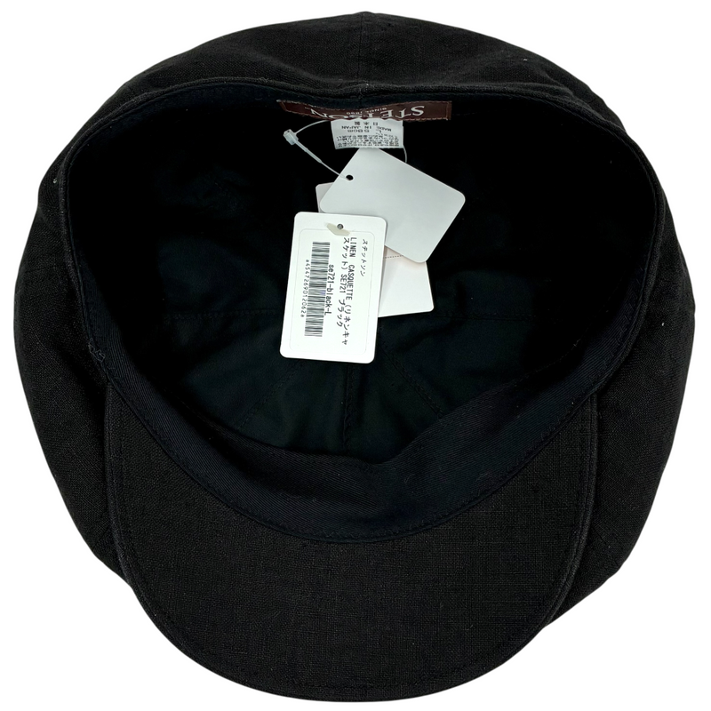 STETSON リネンキャスケット SE721 サイズL 58cm ブラック ステットソン 【101064532002】