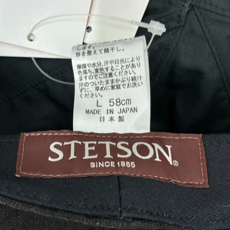 STETSON リネンキャスケット SE721 サイズL 58cm ブラック ステットソン 【101064532002】