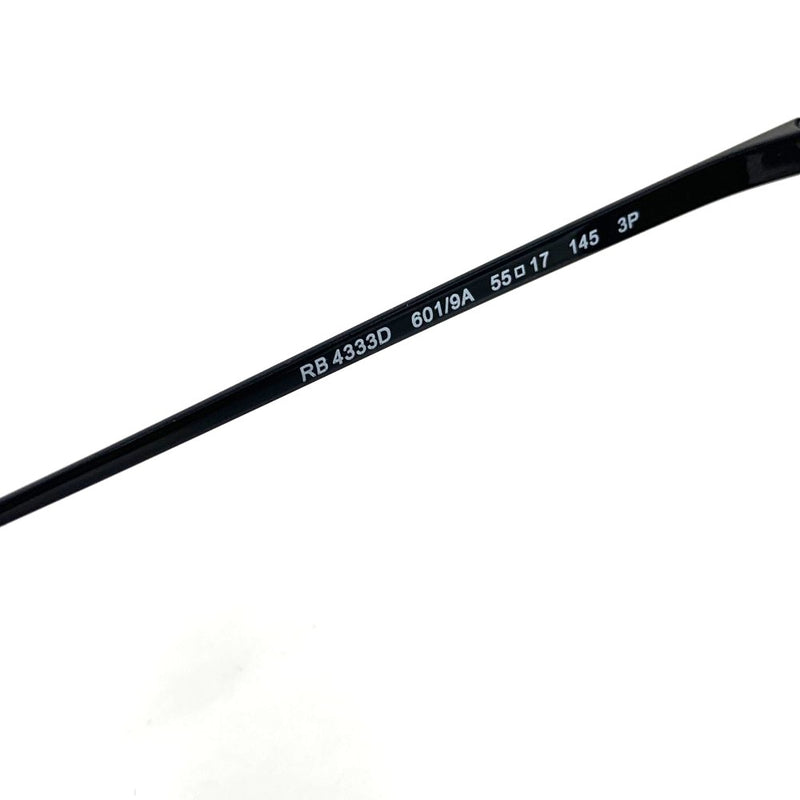 Ray-Ban(レイバン) サングラス スクエアウェリントン RB4333D ブラック/ダークグリーン 55□17-145 【101064633005】