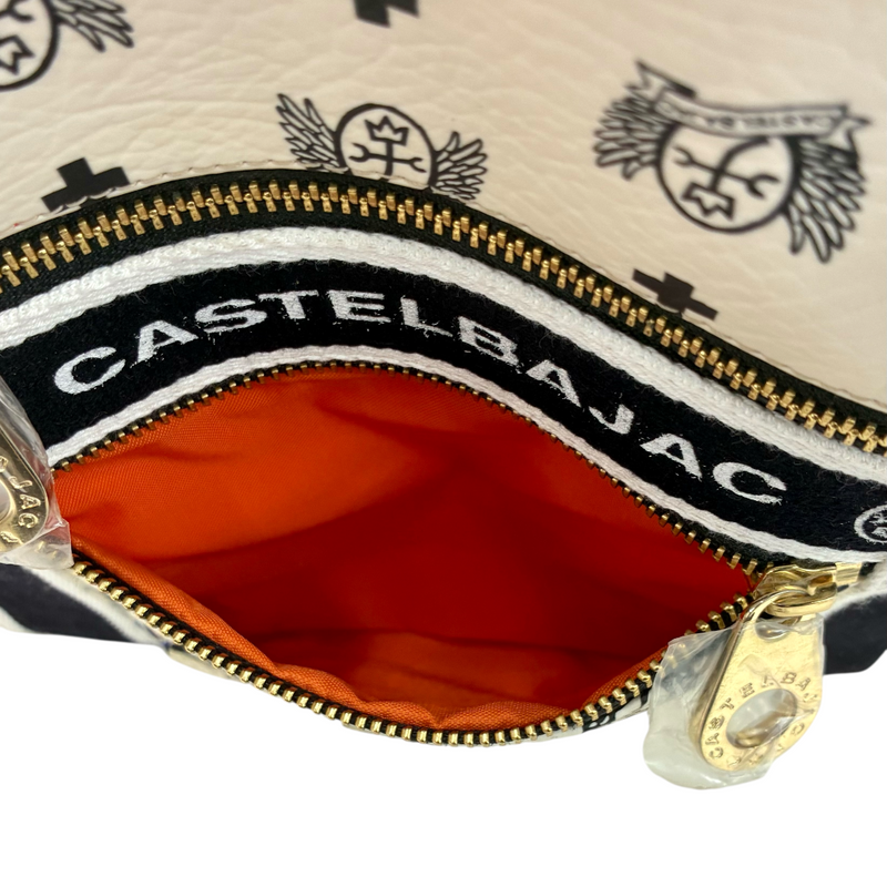 CASTELBAJAC 総柄 ボストンバッグ ホワイト カステルバジャック 【101064672008】
