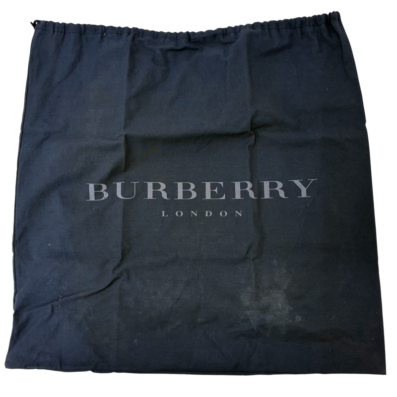 BURBERRY ノバチェック レザー ハンドバッグ ネイビー バーバリー 【101064701008】