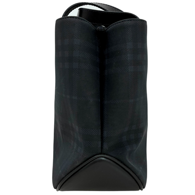 BURBERRY ノバチェック レザー ハンドバッグ ネイビー バーバリー 【101064701008】