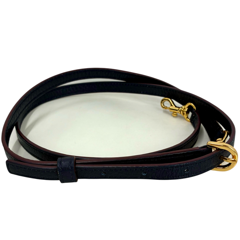 Samantha Thavasa レザー がま口ショルダーバッグ ネイビー×レッド サマンサタバサ 【101064708006】