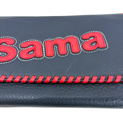 Samantha Thavasa レザー がま口ショルダーバッグ ネイビー×レッド サマンサタバサ 【101064708006】
