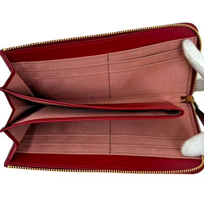 LANVIN COLLECTION フェリアパース L字ファスナー長財布 ネイビー×レッド ランバンコレクション 【101064817006】