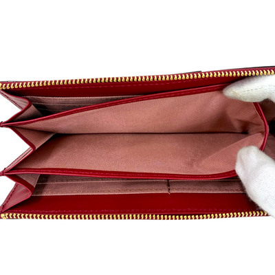 LANVIN COLLECTION フェリアパース L字ファスナー長財布 ネイビー×レッド ランバンコレクション 【101064817006】