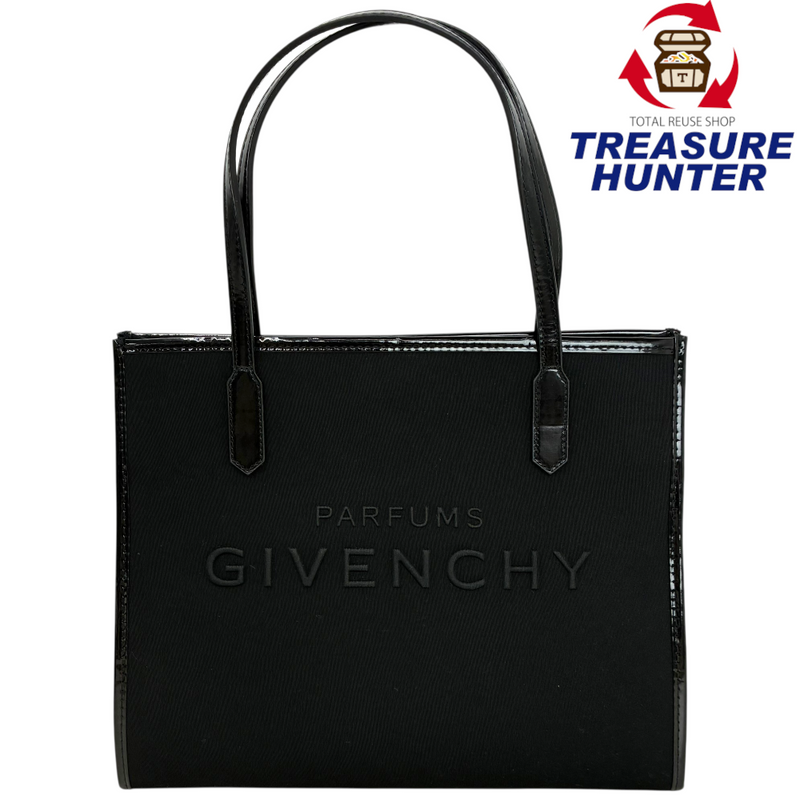 GIVENCHY トートバッグ エンボスロゴ エナメル ブラック ジバンシィ 【101064819006】