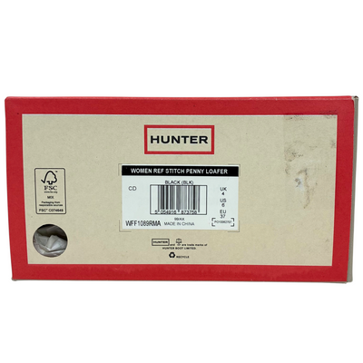 HUNTER リファイン ステッチ ペニーローファー WFF1089RMA サイズUK4(23cm) ブラック ハンター 【101064853008】