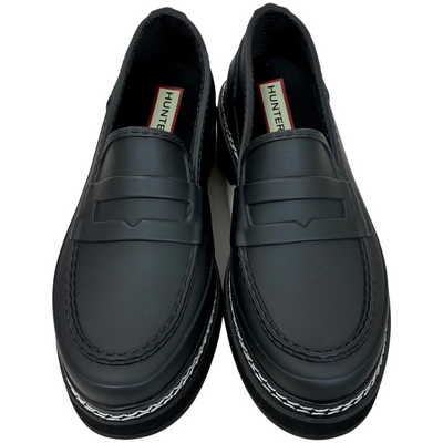 HUNTER リファイン ステッチ ペニーローファー WFF1089RMA サイズUK4(23cm) ブラック ハンター 【101064853008】