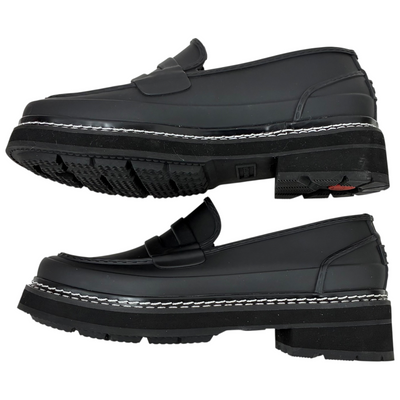 HUNTER リファイン ステッチ ペニーローファー WFF1089RMA サイズUK4(23cm) ブラック ハンター 【101064853008】