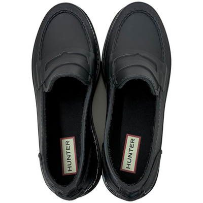 HUNTER リファイン ステッチ ペニーローファー WFF1089RMA サイズUK4(23cm) ブラック ハンター 【101064853008】