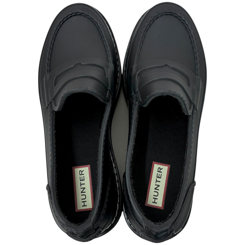 HUNTER リファイン ステッチ ペニーローファー WFF1089RMA サイズUK4(23cm) ブラック ハンター 【101064853008】