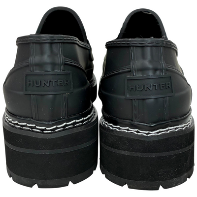 HUNTER リファイン ステッチ ペニーローファー WFF1089RMA サイズUK4(23cm) ブラック ハンター 【101064853008】