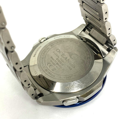 CASIO(カシオ) 腕時計 オシアナス シルバー×ブルー SS 電波ソーラー 10気圧防水 OCW-G1200-2AJF メンズ 【101064687003】