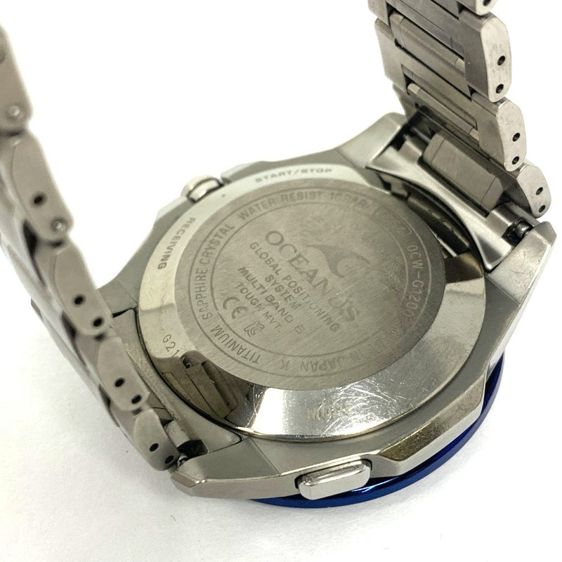 CASIO(カシオ) 腕時計 オシアナス シルバー×ブルー SS 電波ソーラー 10気圧防水 OCW-G1200-2AJF メンズ 【101064687003】