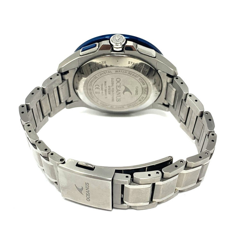 CASIO(カシオ) 腕時計 オシアナス シルバー×ブルー SS 電波ソーラー 10気圧防水 OCW-G1200-2AJF メンズ 【101064687003】