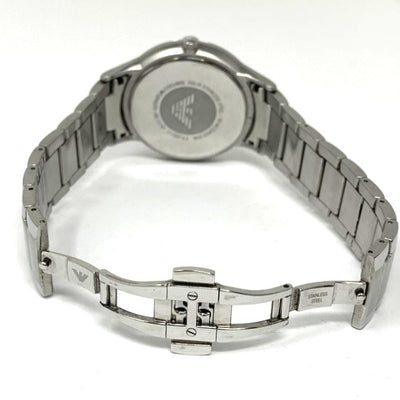 EMPORIO ARMANI(エンポリオアルマーニ) 腕時計 シルバー×ブラック SS クォーツ 5気圧防水 AR-11181 レナート メンズ 【101064981003】