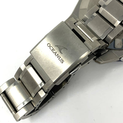 CASIO(カシオ) 腕時計 オシアナス シルバー×ブルー SS 電波ソーラー 10気圧防水 OCW-G1200-2AJF メンズ 【101064687003】