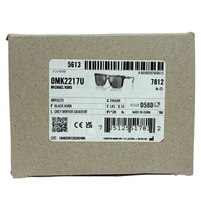 MICHAEL KORS ABRUZZO OMK2217U 396688 サングラス 55□18 145 3N ブラックホーン×グレーミラーグラディエント マイケルコース 【101064062008】