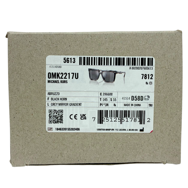 MICHAEL KORS ABRUZZO OMK2217U 396688 サングラス 55□18 145 3N ブラックホーン×グレーミラーグラディエント マイケルコース 【101064062008】