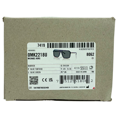 MICHAEL KORS MURREN OMK2218U 39433H べっ甲柄 サングラス 58□18 145 オリーブトータス×オリーブグリーン マイケルコース 【101065070008】