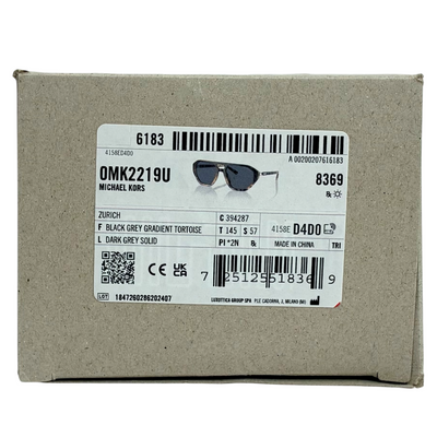 MICHAEL KORS Zurich OMK2219U 394287 サングラス 57□18 145 3N ブラック べっ甲柄 マイケルコース 【101065074008】
