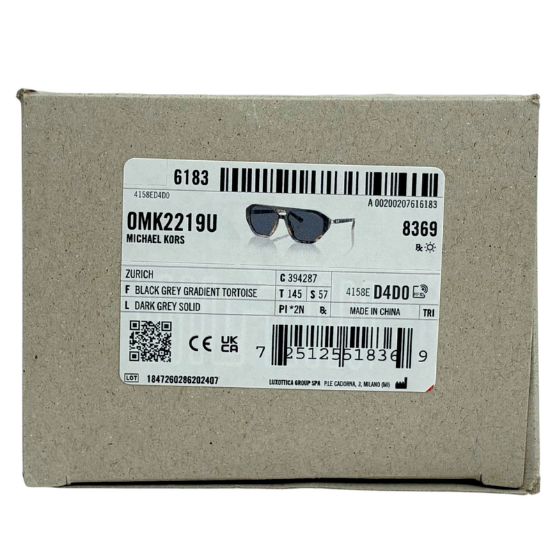 MICHAEL KORS Zurich OMK2219U 394287 サングラス 57□18 145 3N ブラック べっ甲柄 マイケルコース 【101065074008】