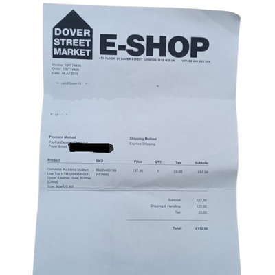 未使用 HTM×Converse Auckland Modern Low Top 'Black' 155015C HTM×コンバース ブラック サイズ：27.5cm 藤原ヒロシ スニーカー 【101065270002】