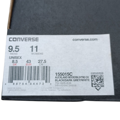 未使用 HTM×Converse Auckland Modern Low Top 'Black' 155015C HTM×コンバース ブラック サイズ：27.5cm 藤原ヒロシ スニーカー 【101065270002】