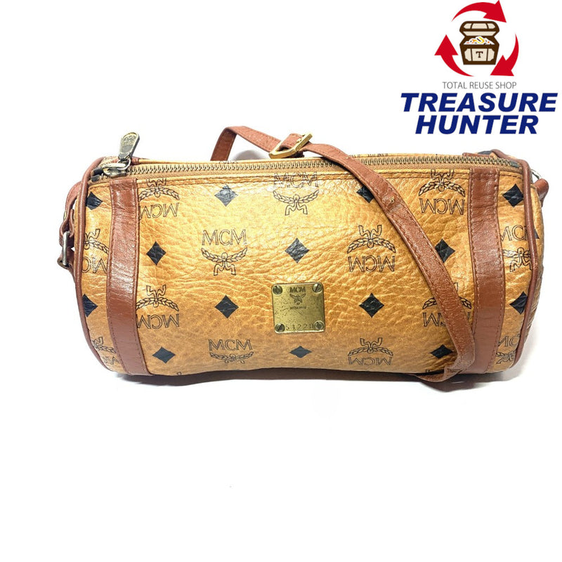 MCM ヴィセトス ショルダーバッグ 筒形バッグ コニャック レディース バッグ エムシーエム 【101065297003】